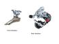 Front and rear derailleurs